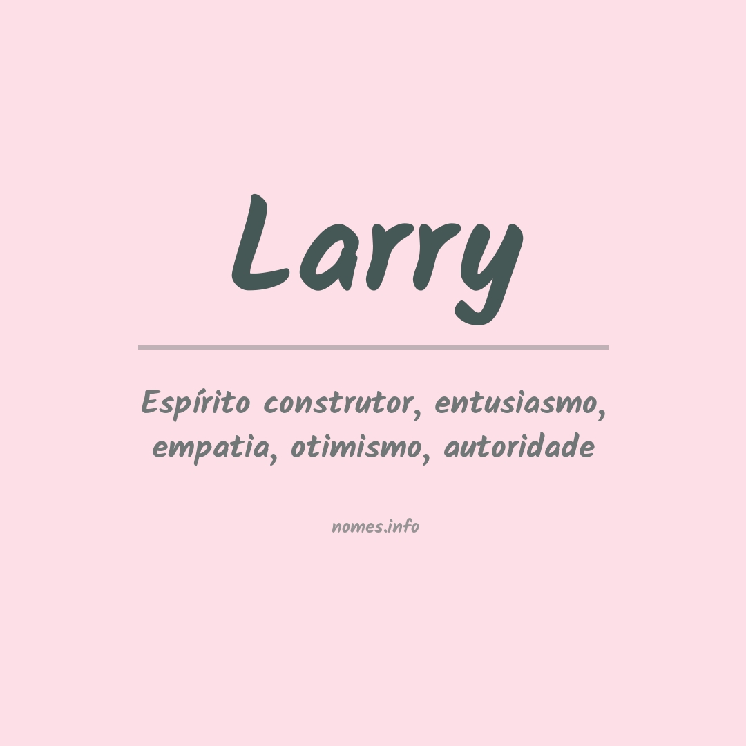 Significado do nome Larry