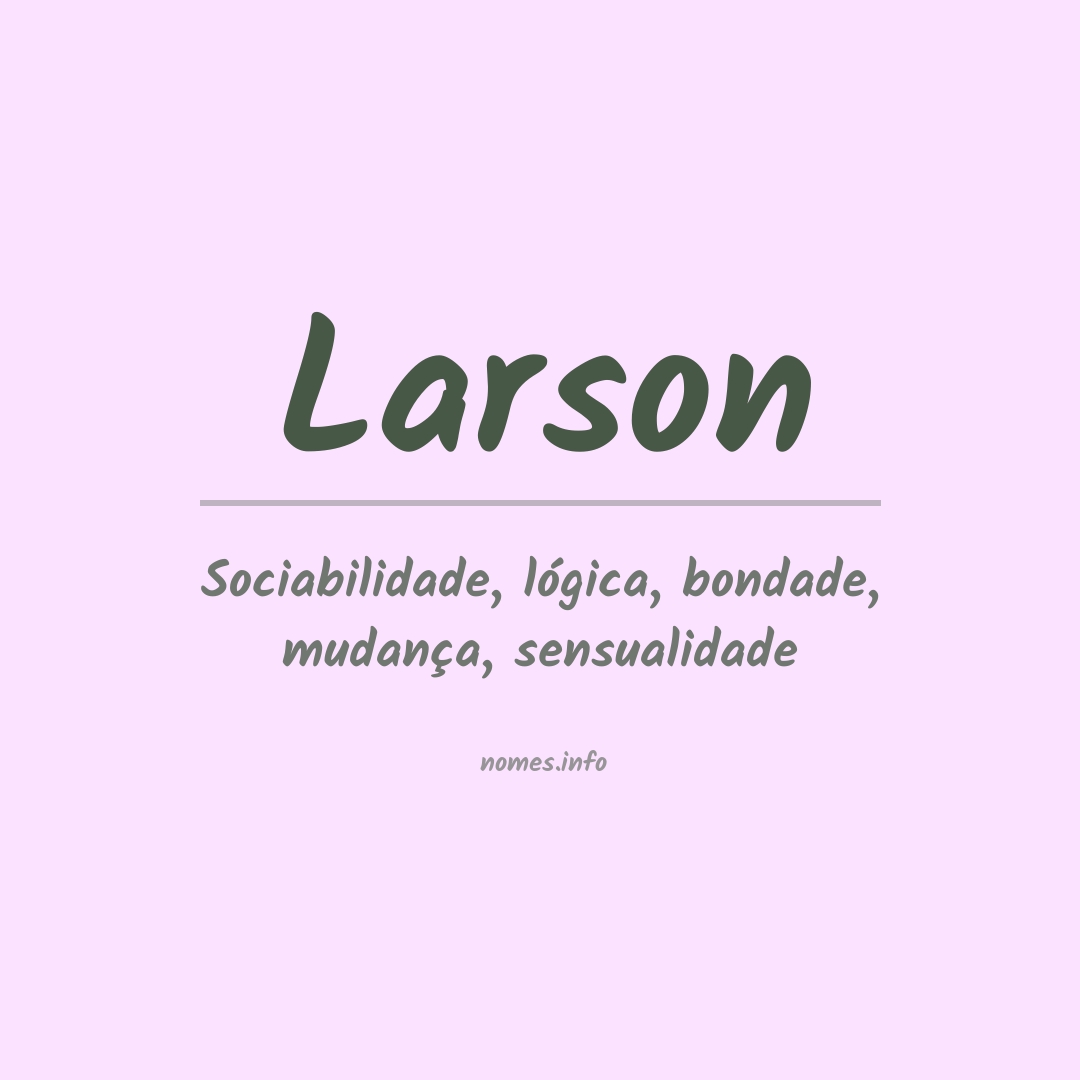 Significado do nome Larson