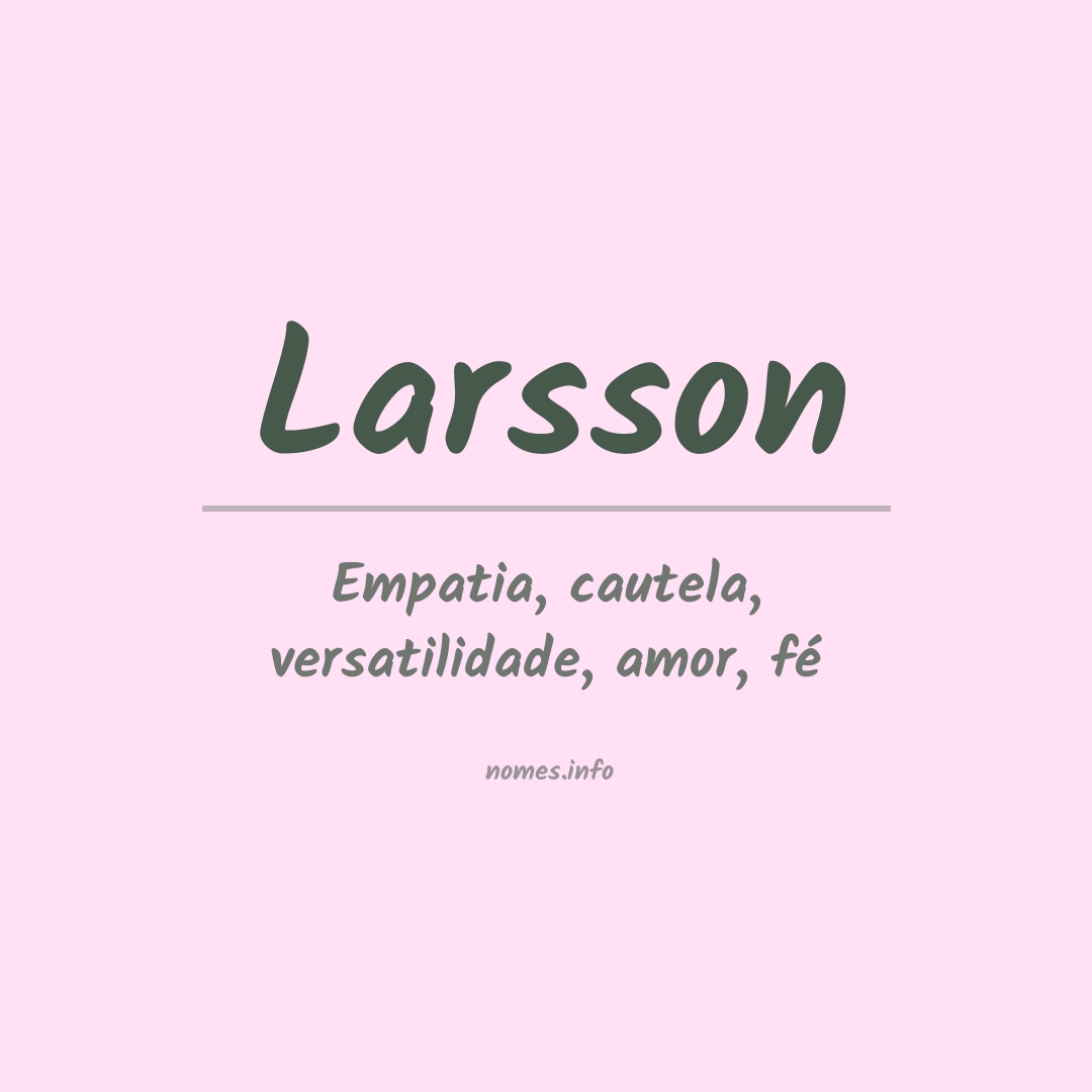 Significado do nome Larsson