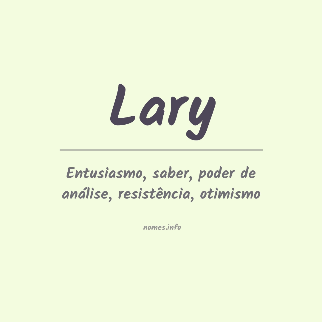 Significado do nome Lary