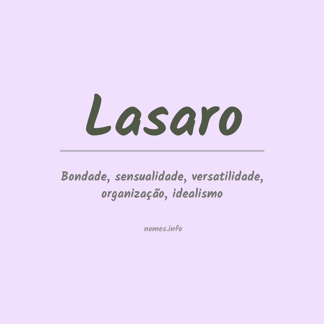 Significado do nome Lasaro