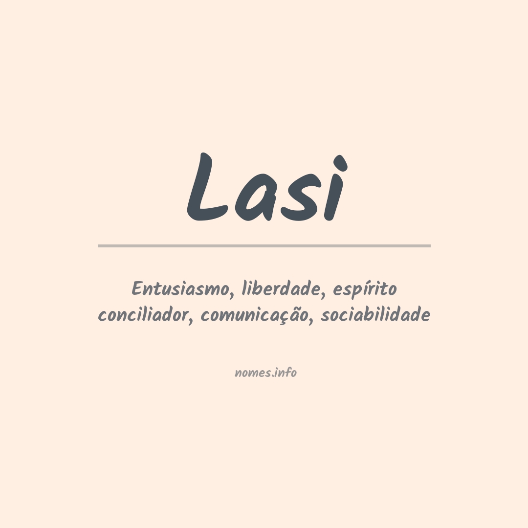 Significado do nome Lasi