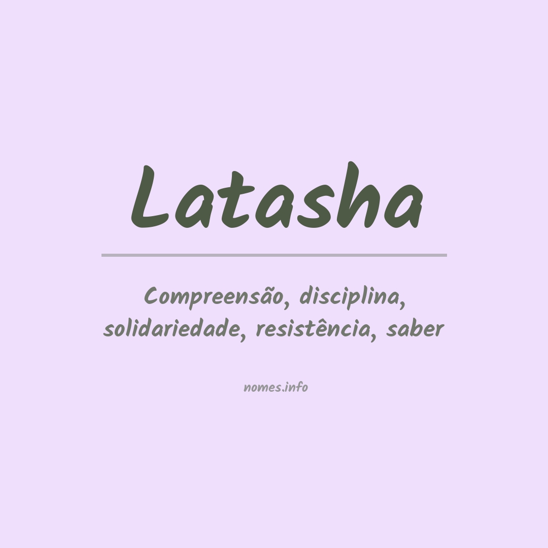 Significado do nome Latasha