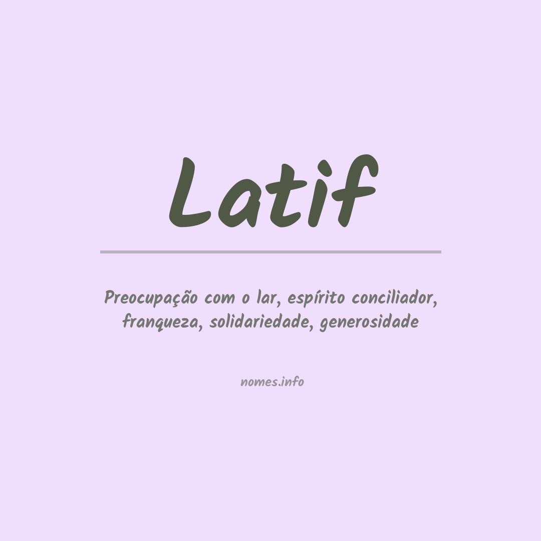 Significado do nome Latif