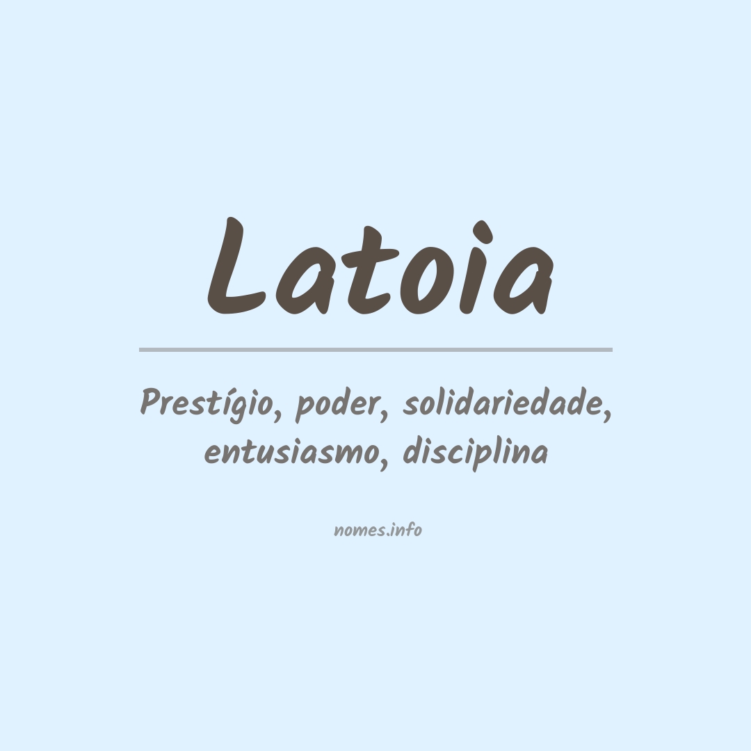 Significado do nome Latoia