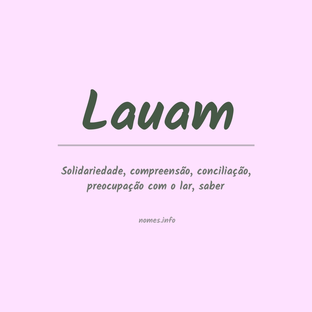 Significado do nome Lauam