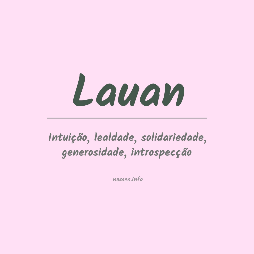 Significado do nome Lauan