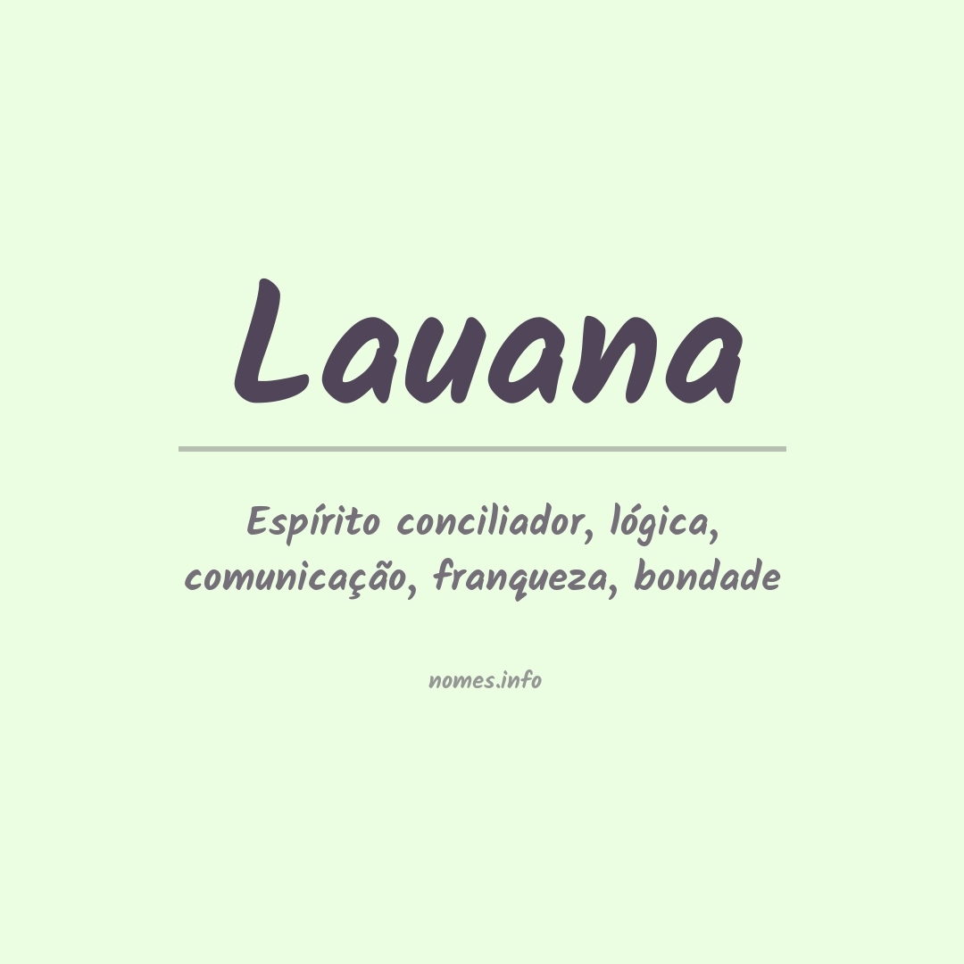 Significado do nome Lauana