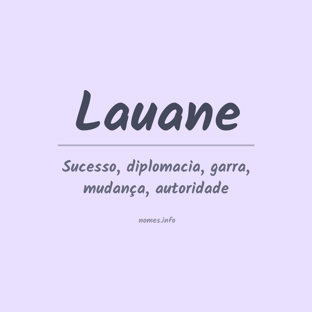 Significado do nome Lauane