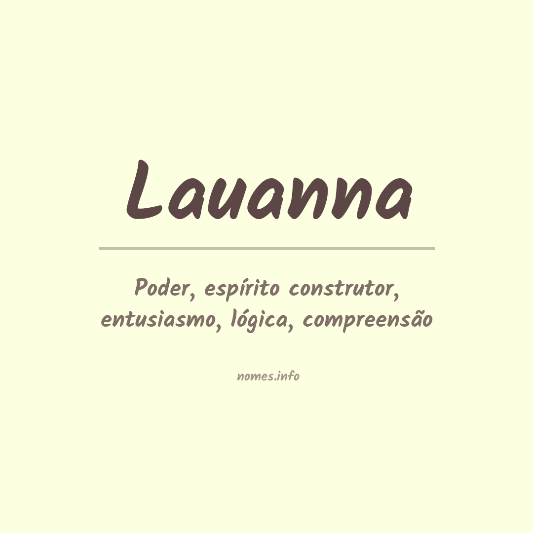 Significado do nome Lauanna
