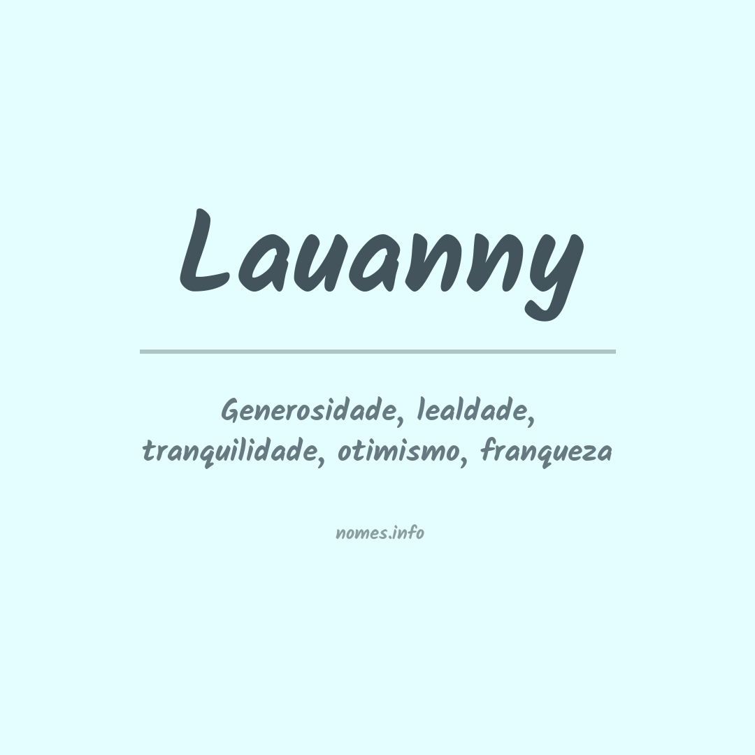 Significado do nome Lauanny