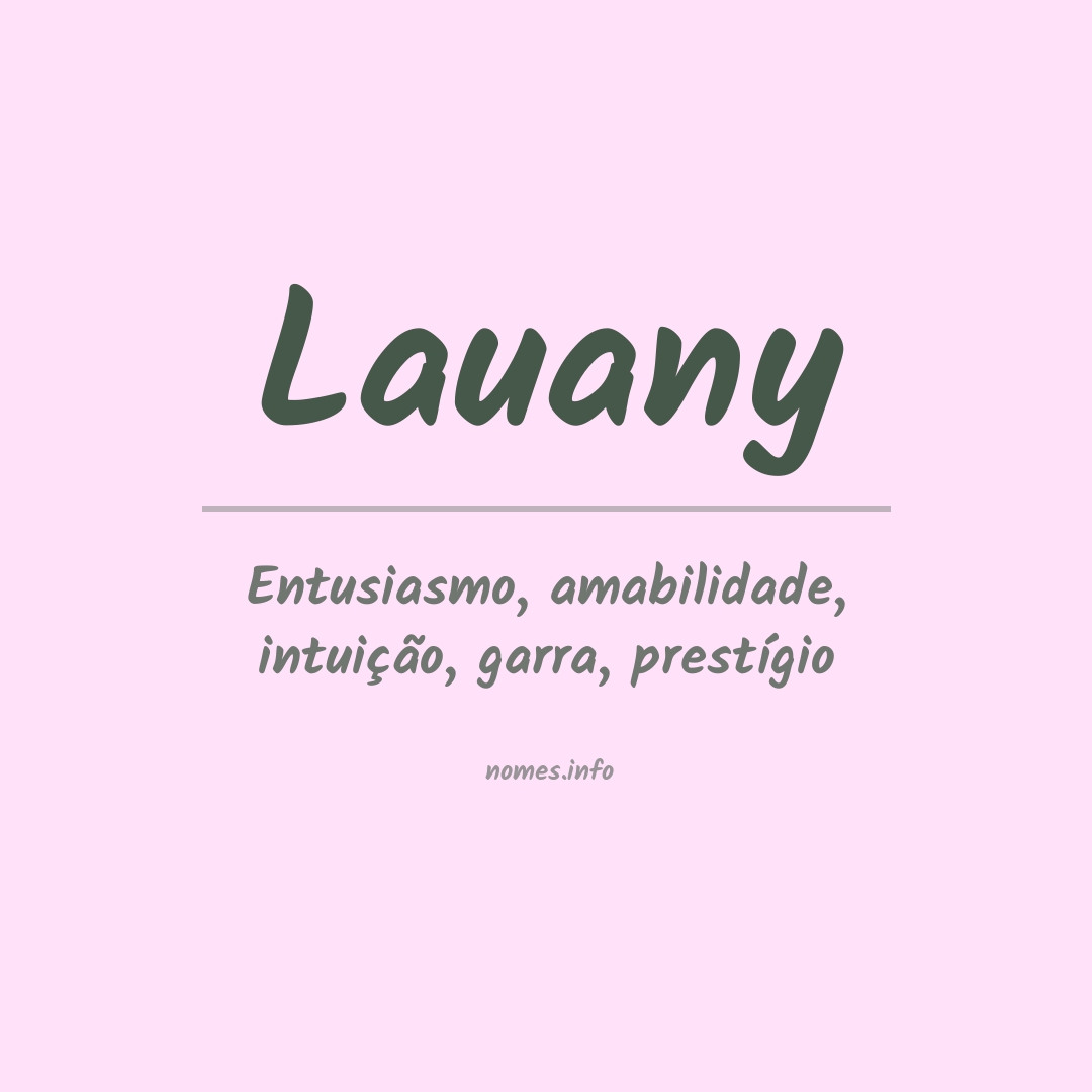 Significado do nome Lauany