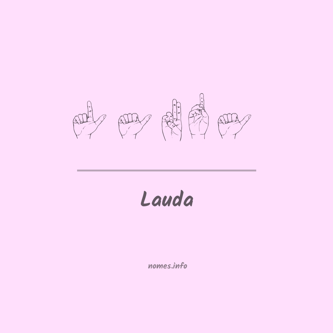 Lauda em Libras