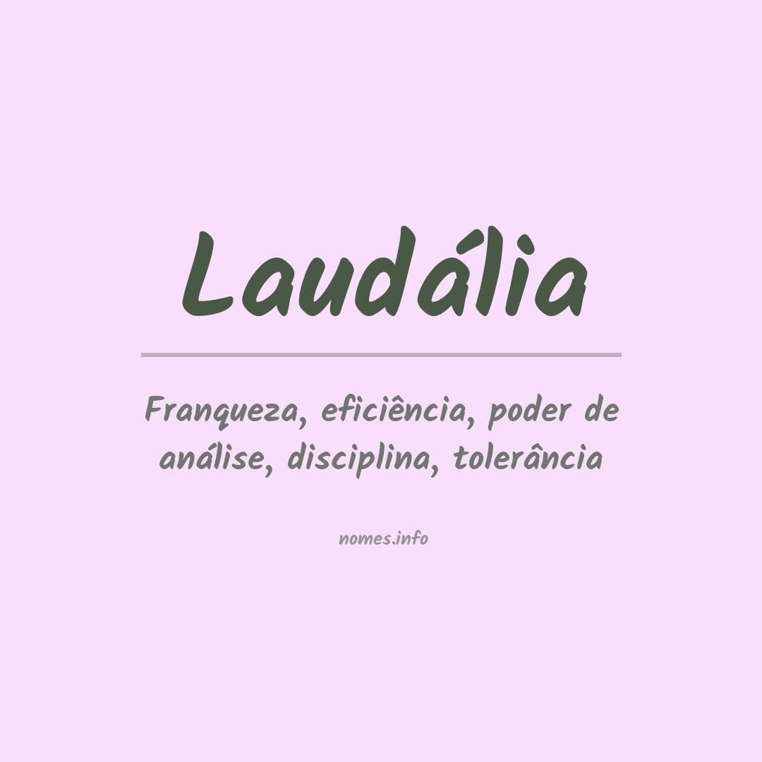 Significado do nome Laudália