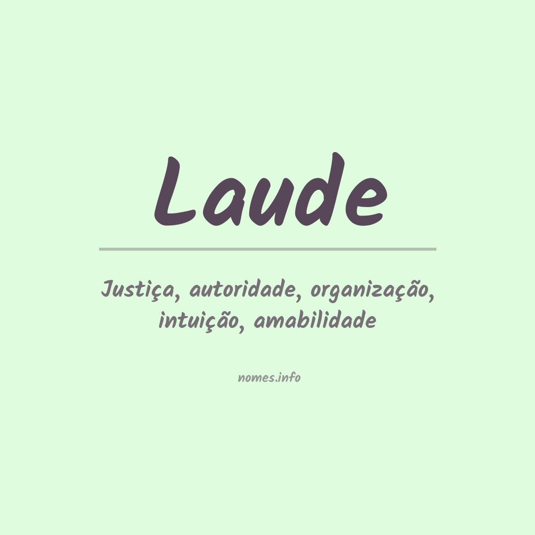 Significado do nome Laude