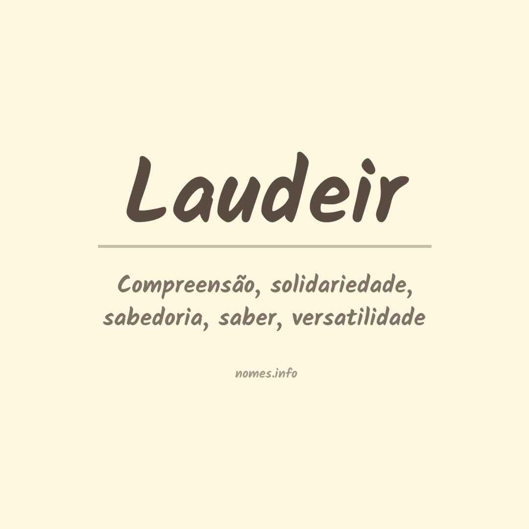 Significado do nome Laudeir