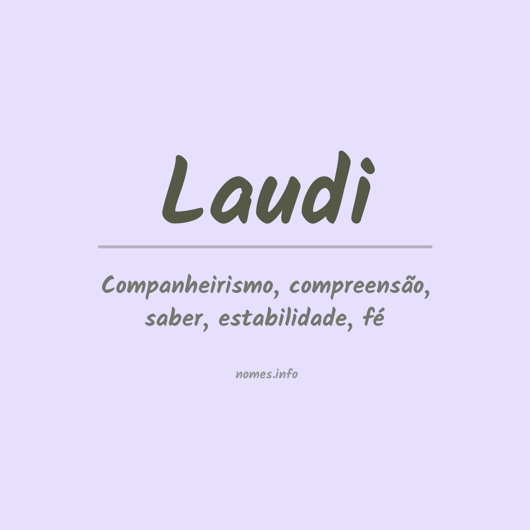Significado do nome Laudi