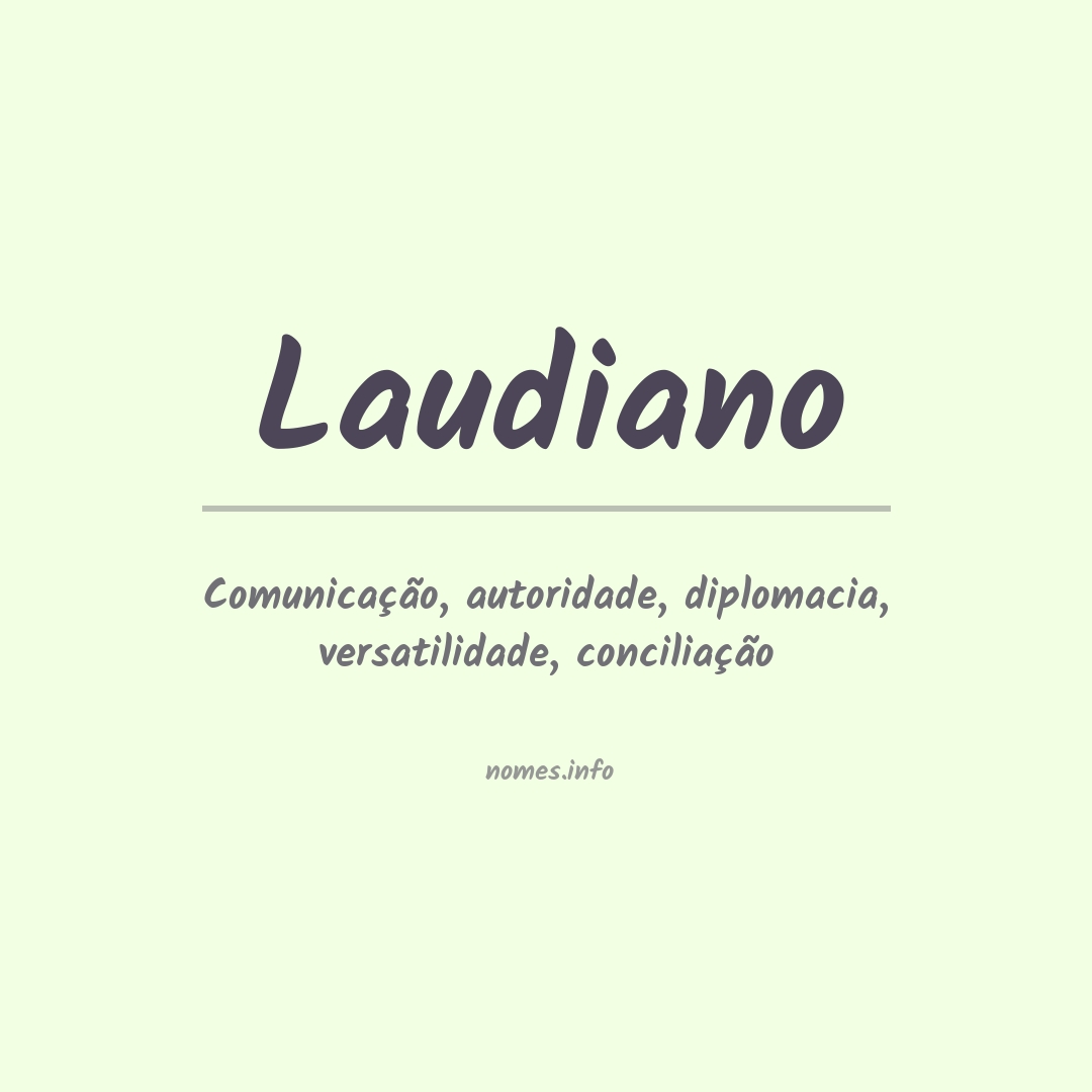Significado do nome Laudiano