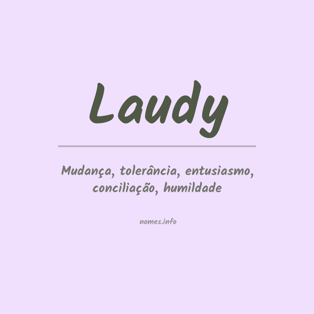 Significado do nome Laudy