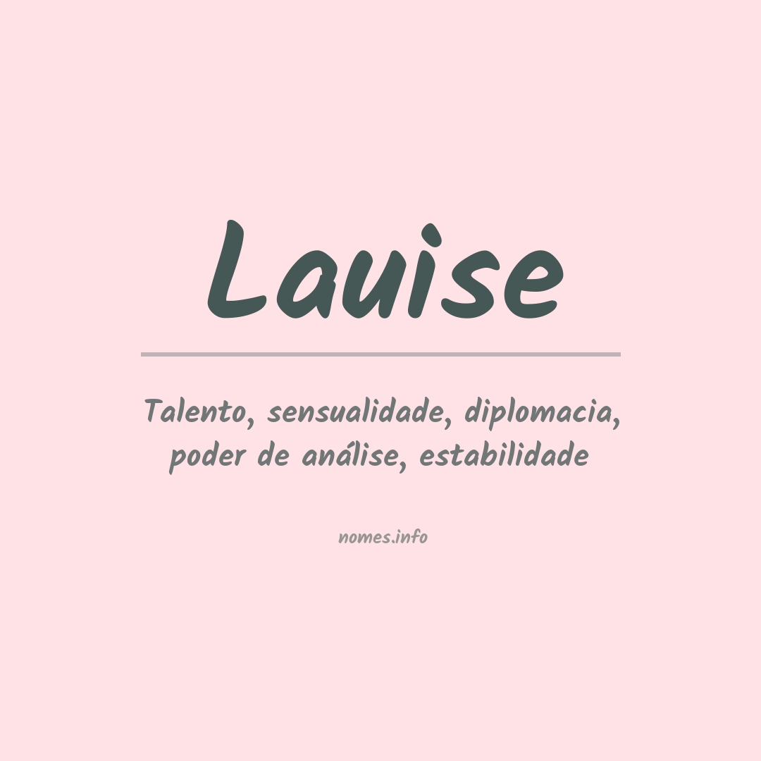 Significado do nome Lauise