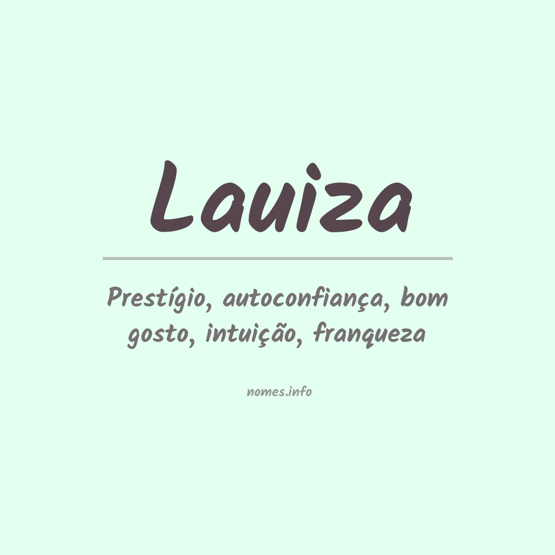 Significado do nome Lauiza