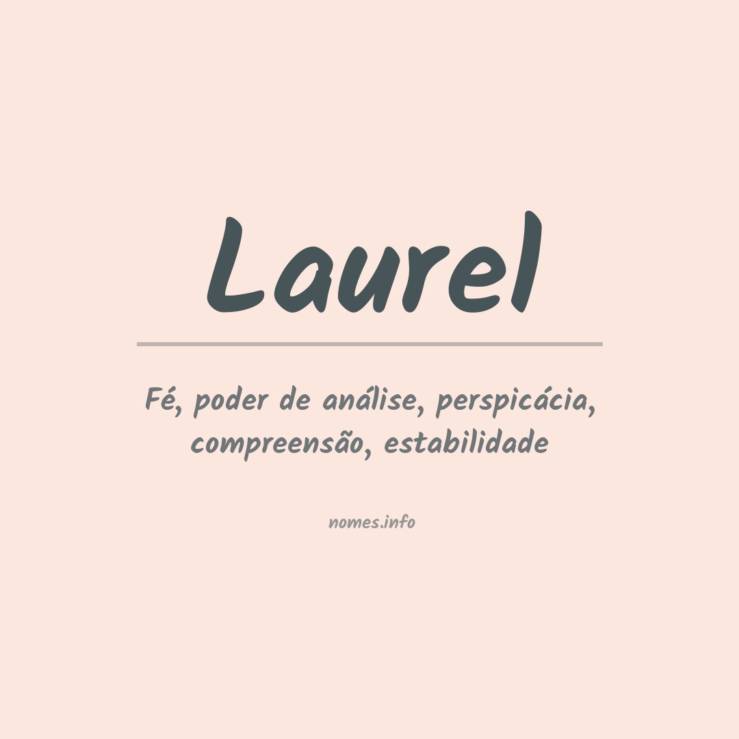 Significado do nome Laurel