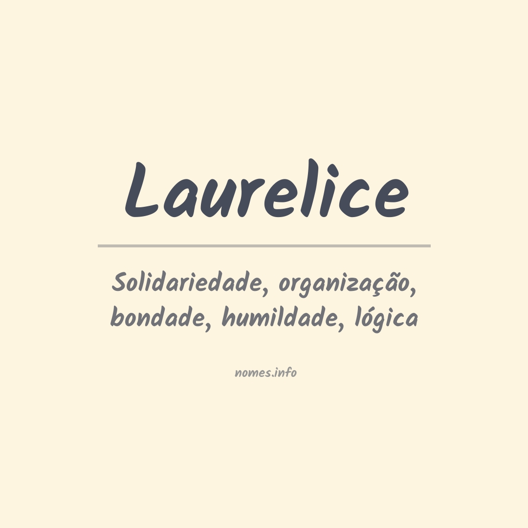 Significado do nome Laurelice
