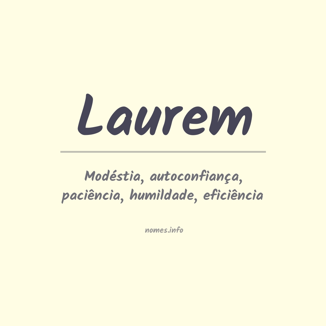 Significado do nome Laurem
