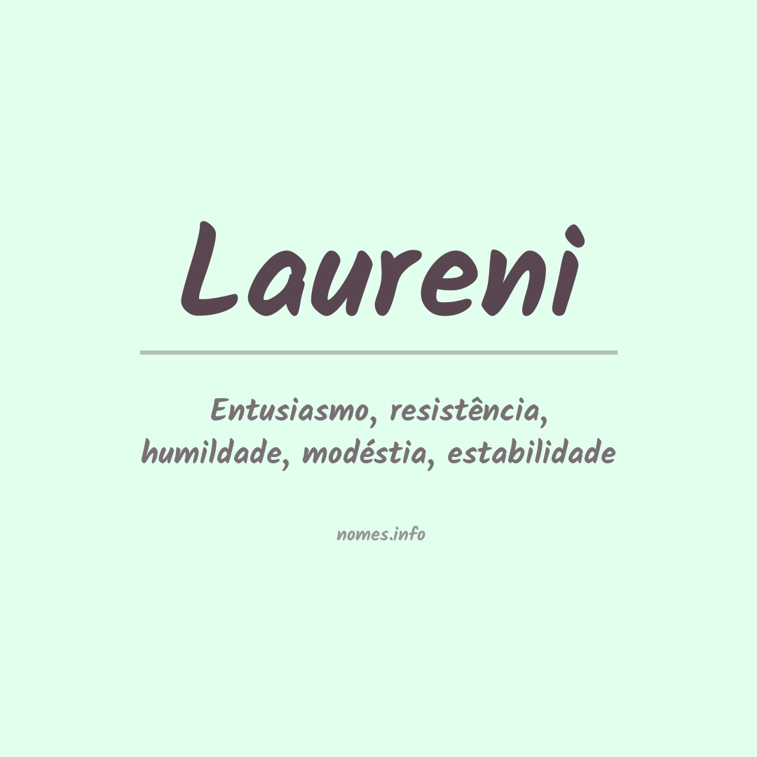 Significado do nome Laureni