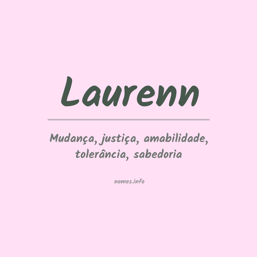 Significado do nome Laurenn