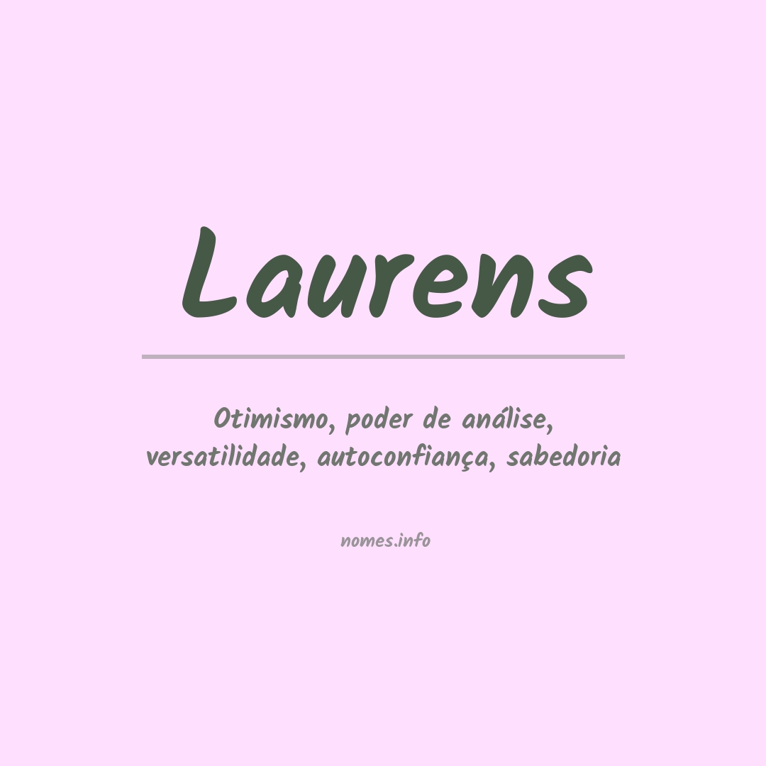 Significado do nome Laurens