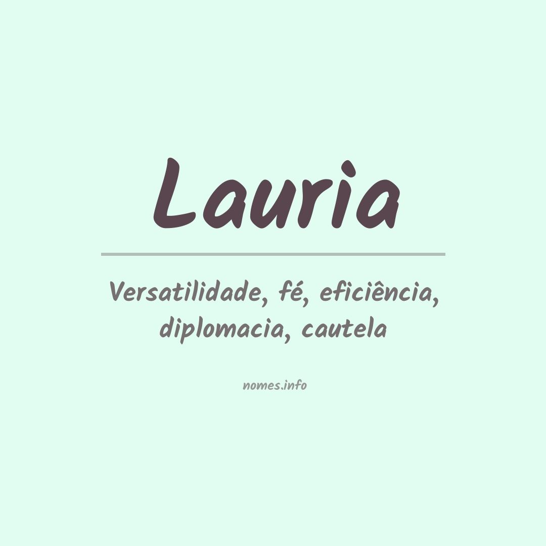 Significado do nome Lauria