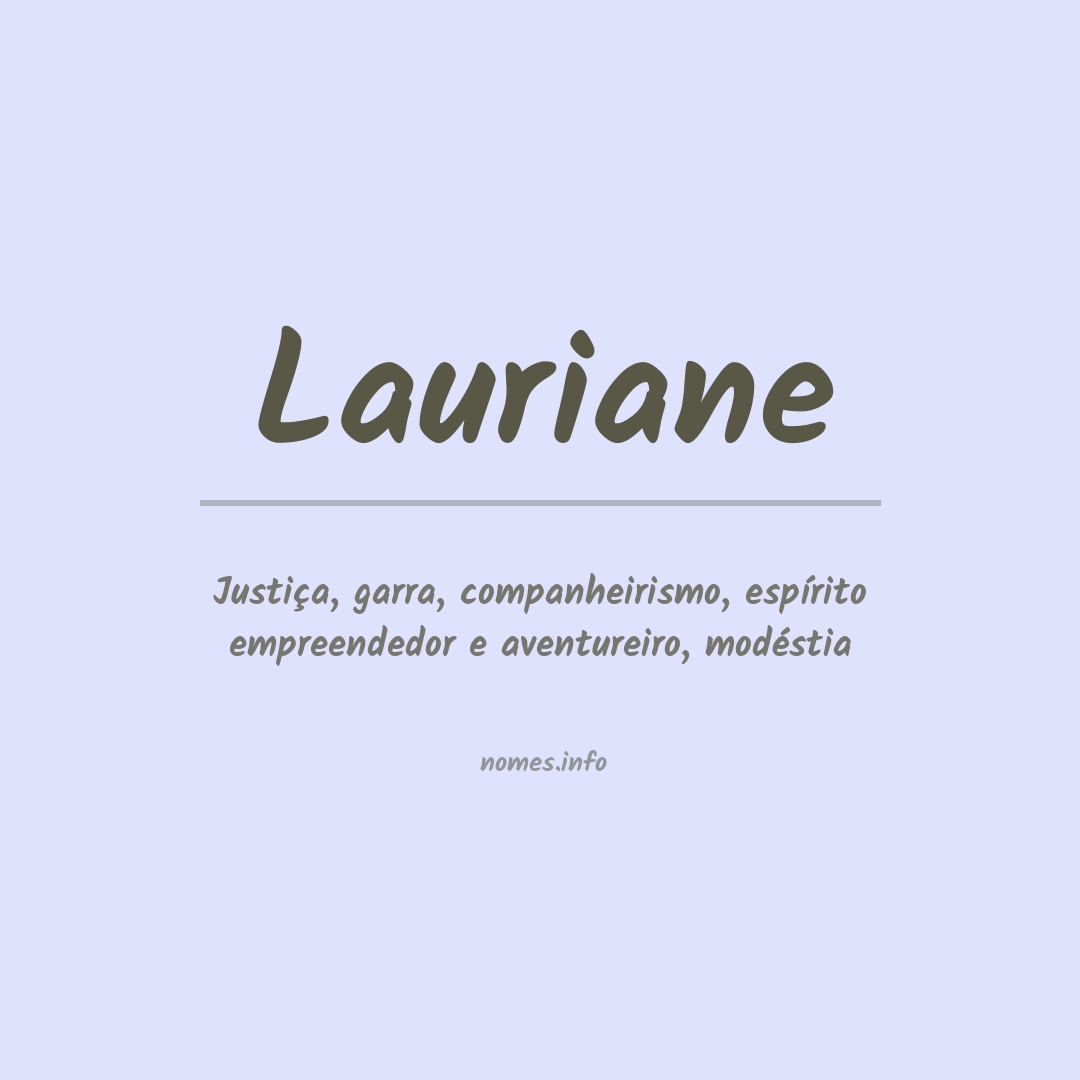 Significado do nome Lauriane