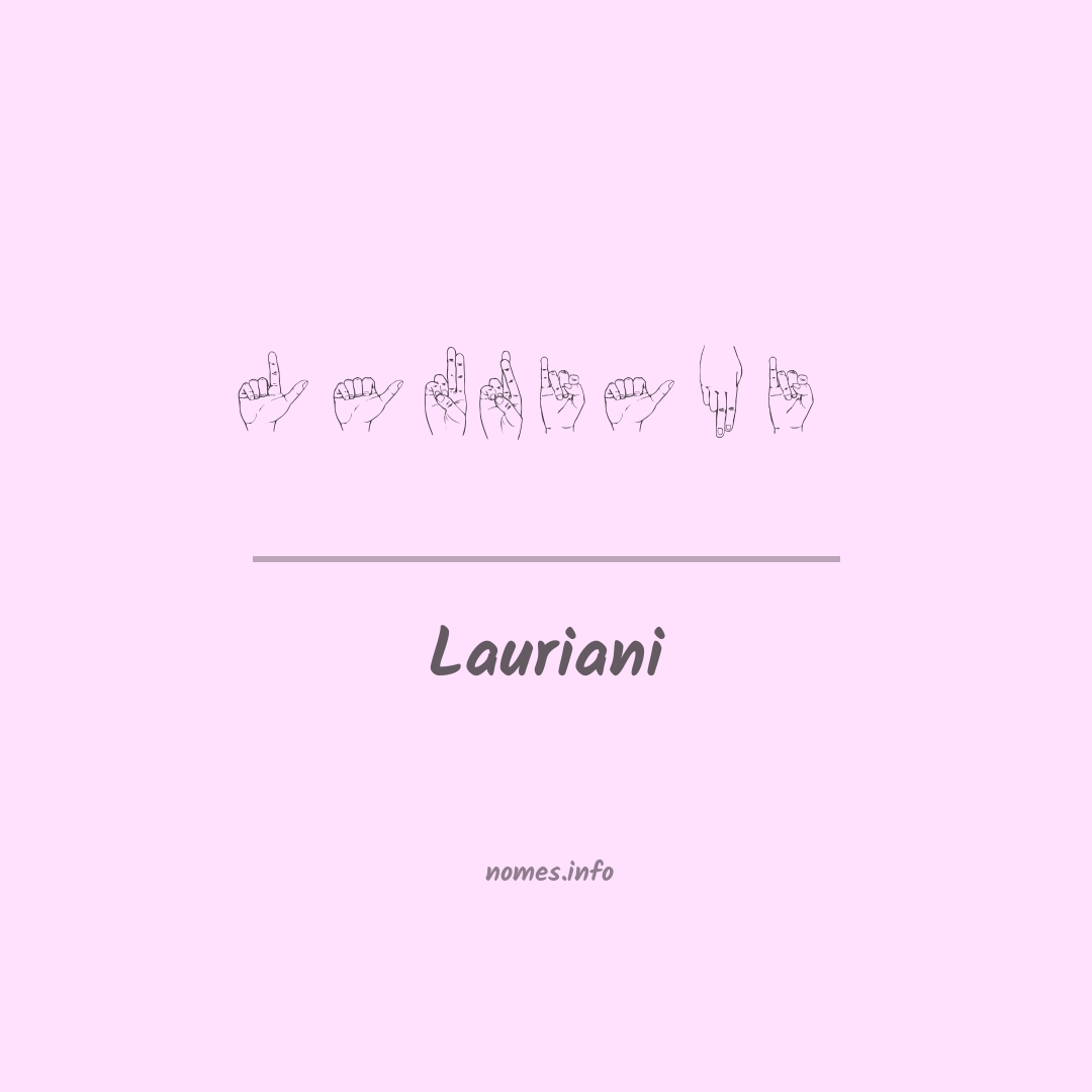 Lauriani em Libras