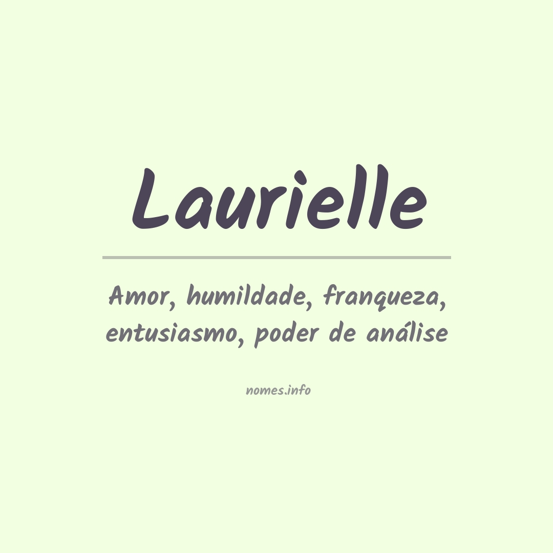 Significado do nome Laurielle