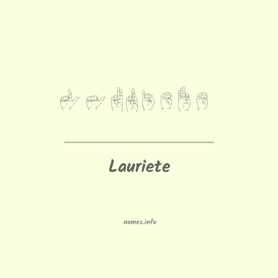 Lauriete em Libras