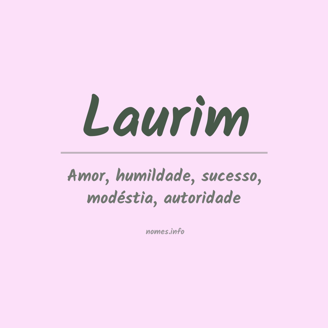 Significado do nome Laurim