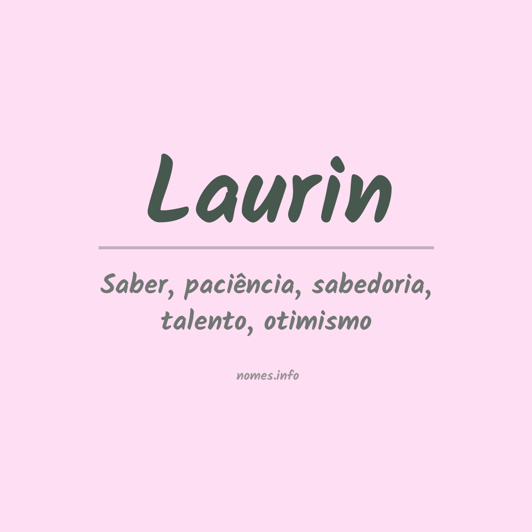 Significado do nome Laurin