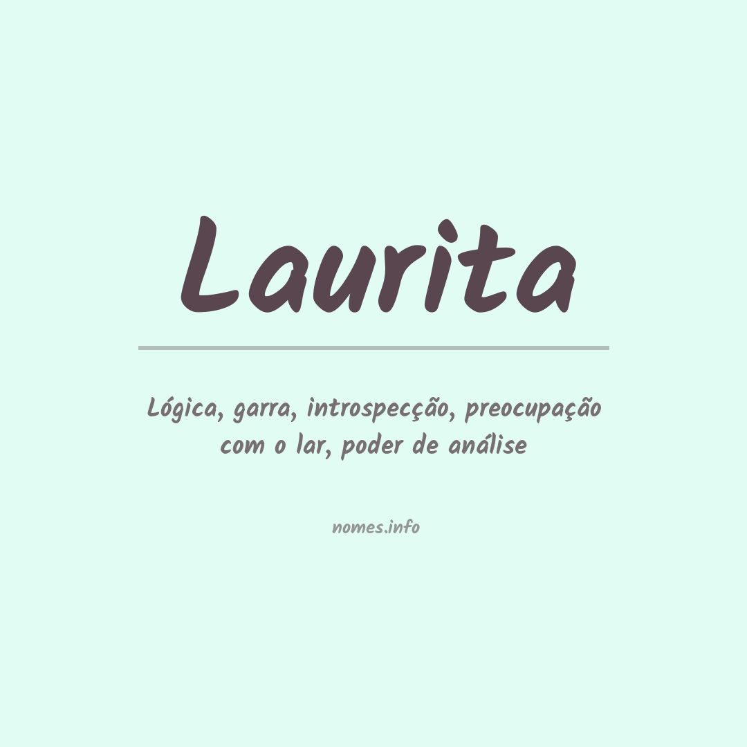 Significado do nome Laurita
