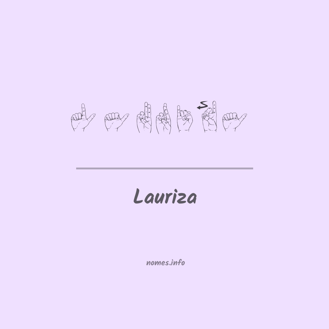 Lauriza em Libras