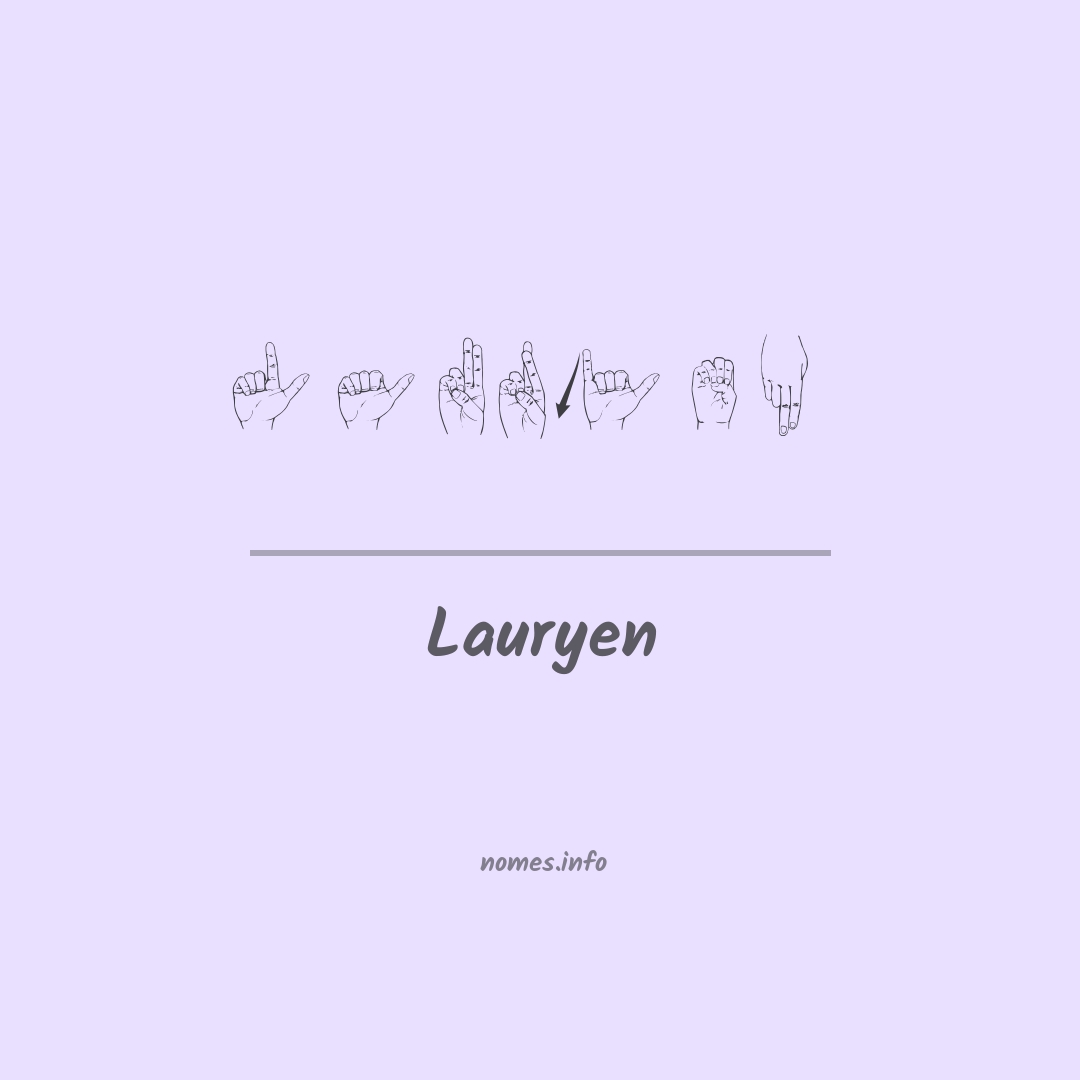 Lauryen em Libras