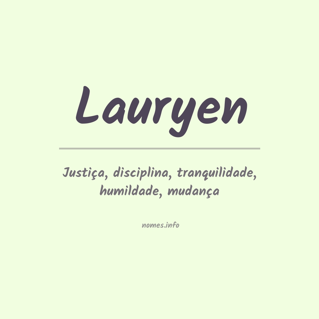 Significado do nome Lauryen