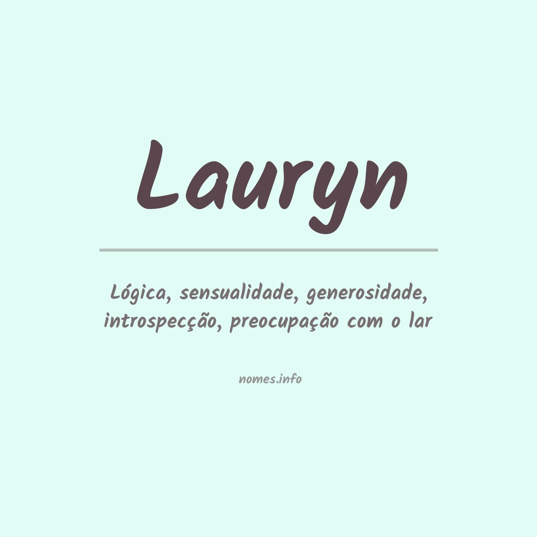 Significado do nome Lauryn