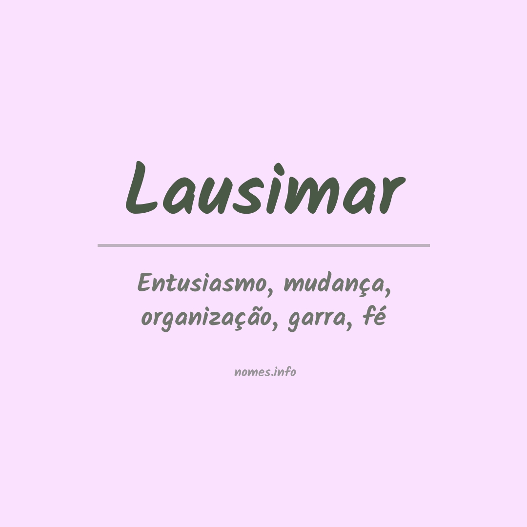 Significado do nome Lausimar