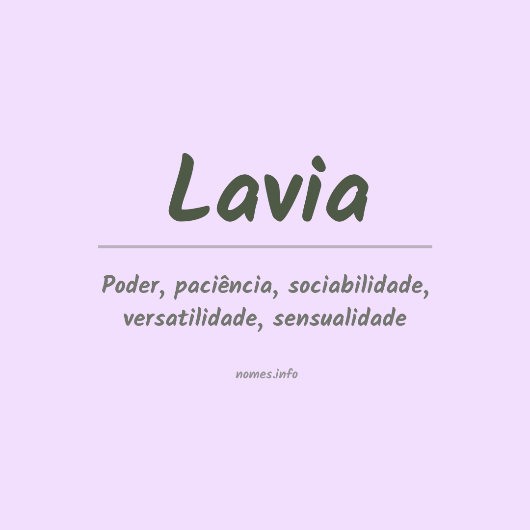 Significado do nome Lavia