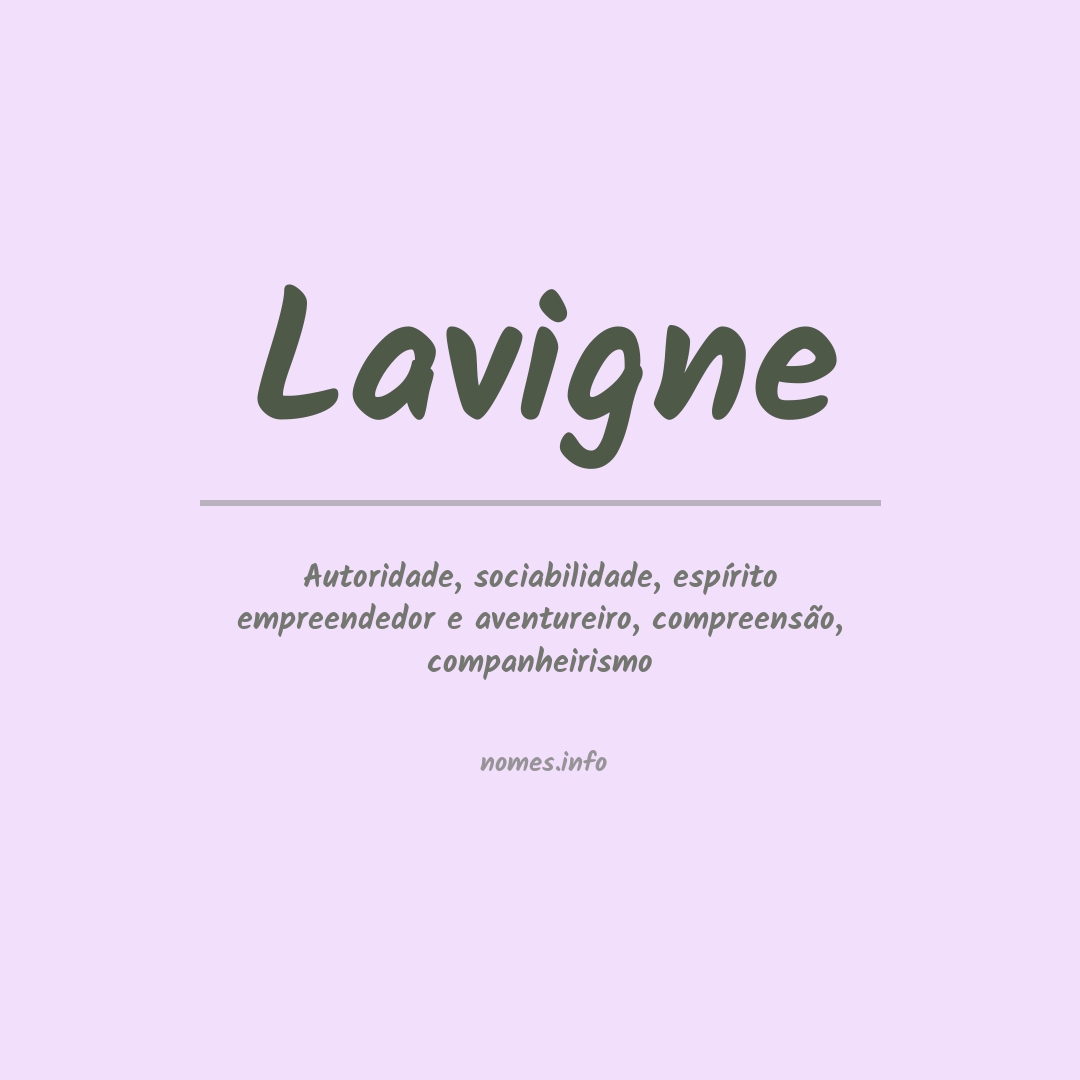 Significado do nome Lavigne