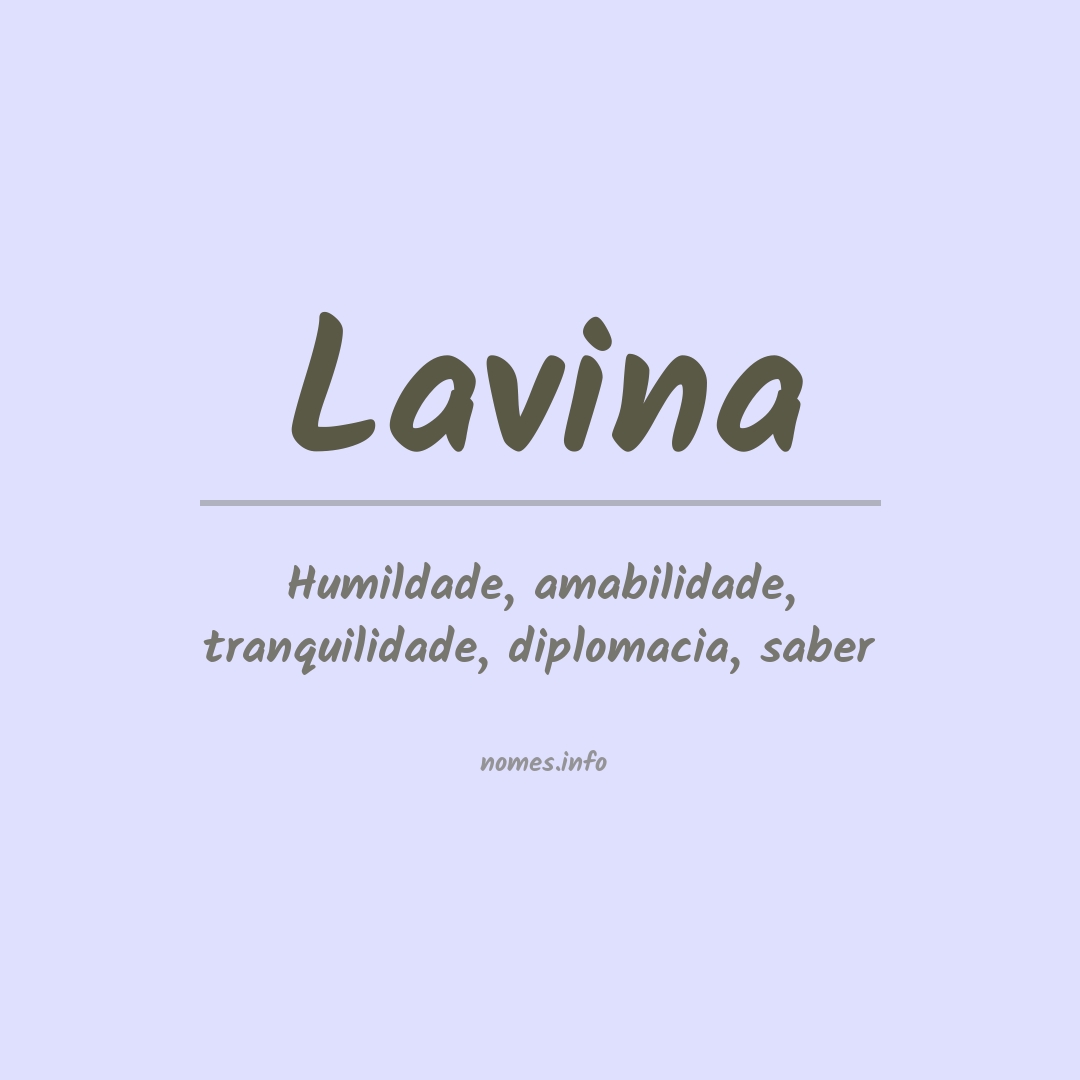 Significado do nome Lavina