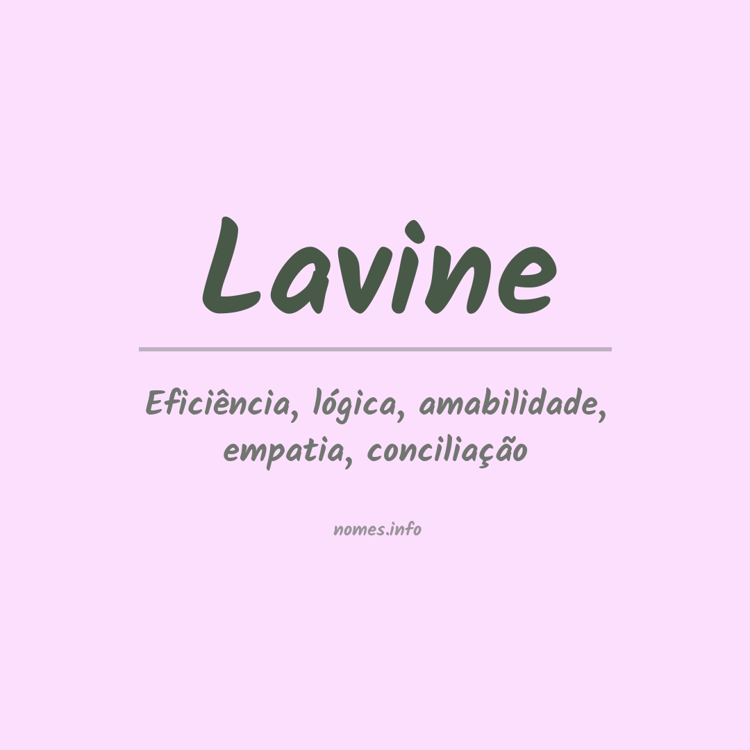 Significado do nome Lavine