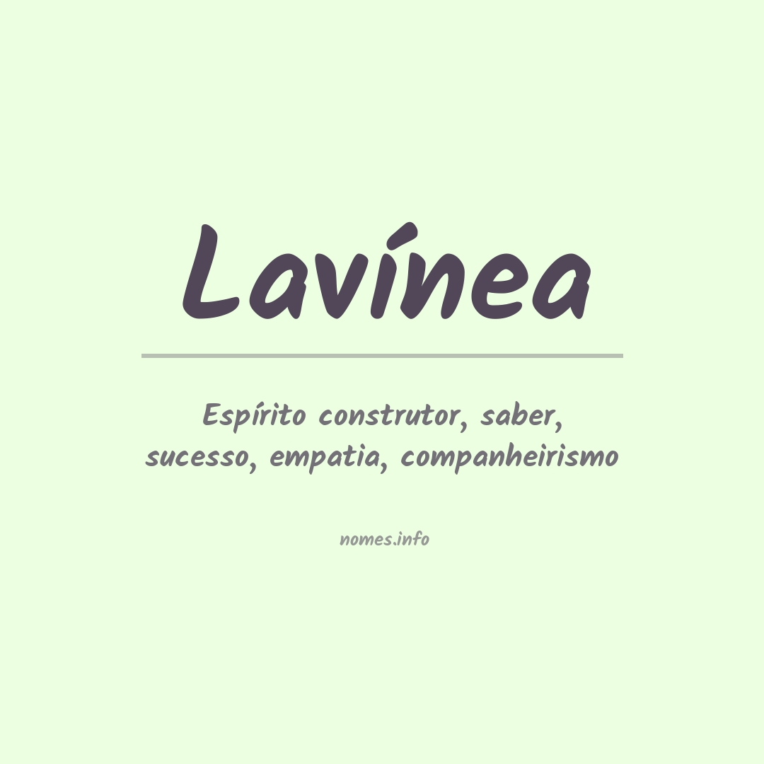 Significado do nome Lavínea