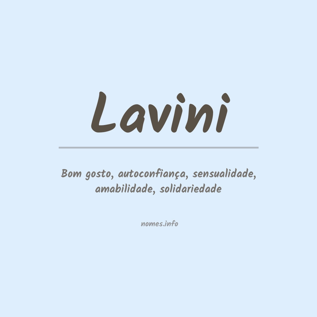 Significado do nome Lavini